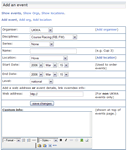 Screen shot of admin interface