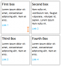 Screen shot of 4 boxes, with the bottom lines matching.